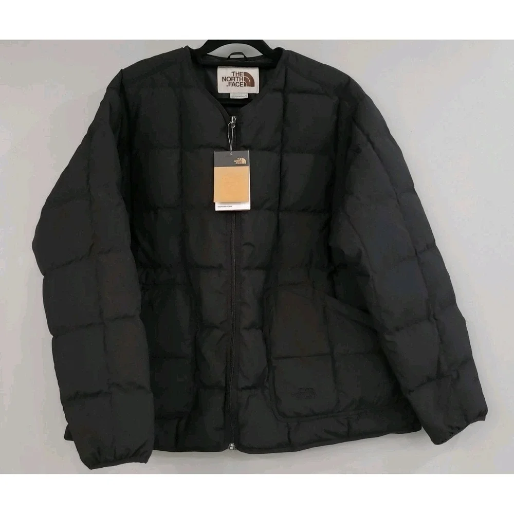 NEW XL BLACK The North Face M66 Round Neck Zipper Loose Long Sleeve Down Jacket